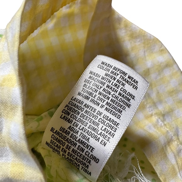 Carters onesie 18 months yellow and white check pattern snap button bottom - Picture 7 of 7